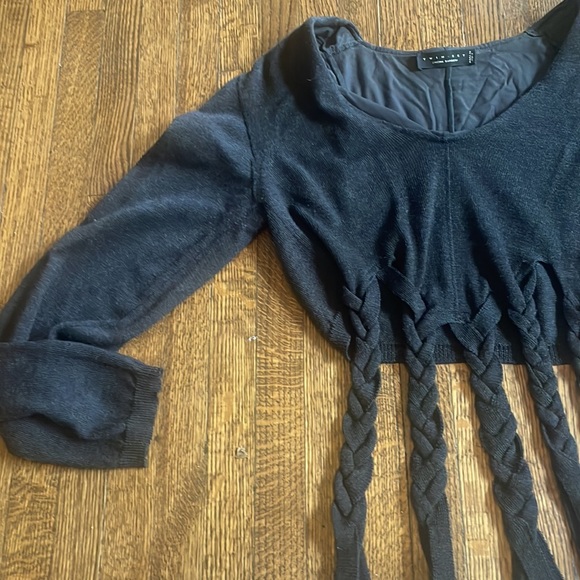 Cropped Long Sleeve Fringe Braided Sweater Twin-Set Simona Barbieri - Picture 2 of 4